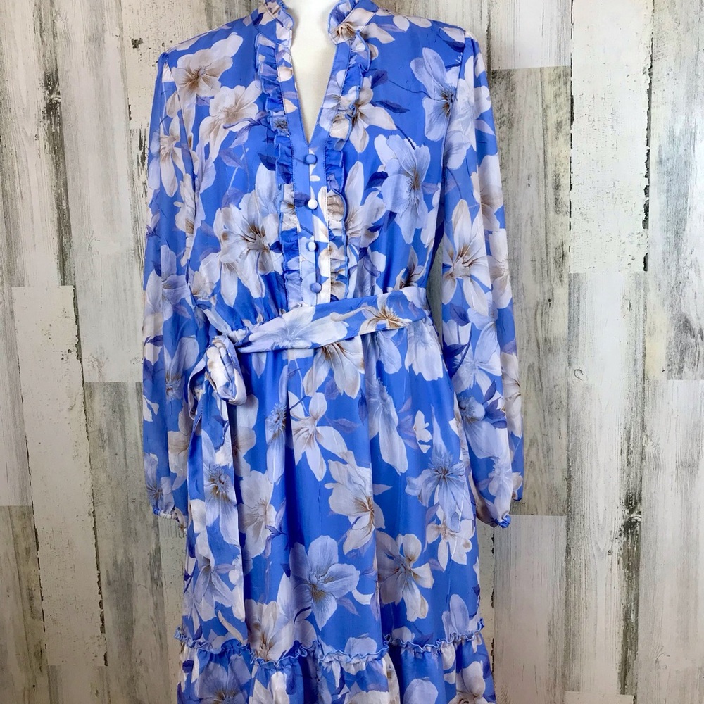 #74
Joie Floral  Blue and White Women's Dress.